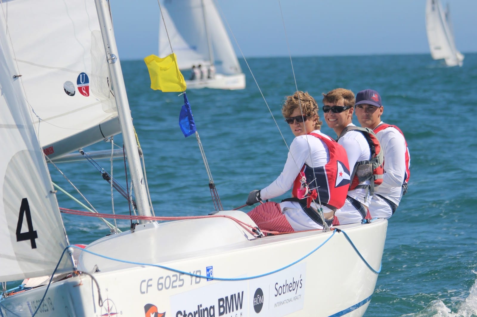 A student aboard a small keelboat during Basic Keelboat training on San Francisco Bay
