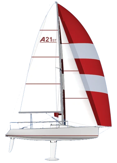 Sail plan of the Andrews 21